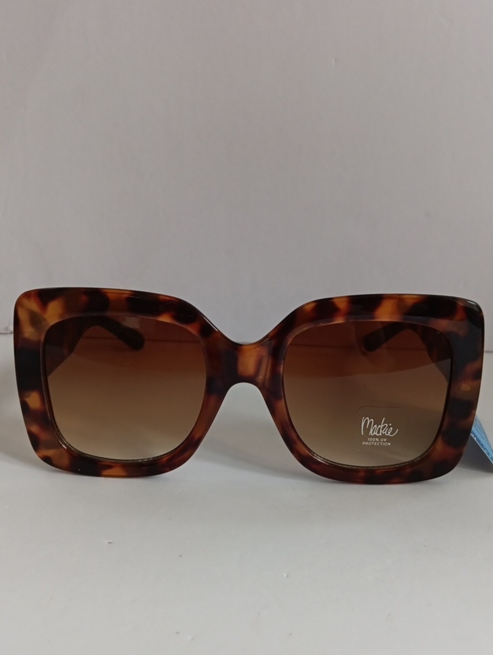 Bob Mackie Tortoiseshell Oversized Square Retro Glam Sunglasses  NWT